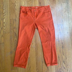 Orange Petite Straight-Leg Jeans